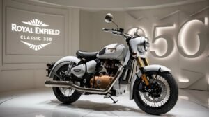 Royal Enfield Classic 350: A Modern Classic That Redefines Timeless Riding The Royal Enfield Classic 350 is more than just a motorcycle—it’s a lifestyle. Combining vintage charm with modern engineering, this bike captures the hearts of riders across India and beyond. Whether you're a seasoned rider or a newbie, the Classic 350 offers a unique blend of style, performance, and practicality. Let’s dive into what makes this iconic bike a standout in the mid-size motorcycle segment. Why the Royal Enfield Classic 350 Stands Out The Classic 350 is a perfect mix of old-school aesthetics and cutting-edge features. Its retro design evokes nostalgia, while its modern upgrades ensure a smooth, reliable ride. From city commutes to long highway journeys, this bike delivers an unmatched riding experience. Here’s why it continues to dominate the Indian market. Iconic Design with a Modern Twist The Classic 350 boasts a timeless silhouette that turns heads wherever it goes. Its teardrop fuel tank, round headlamp, and chrome accents scream retro elegance. New premium touches like deep paint finishes, plush upholstery, and a passenger backrest elevate its appeal. The single-piece seat is spacious, ensuring comfort for both rider and pillion on long rides. Key Design Features: Classic round headlamp with improved brightness. Chrome-finished exhaust and fenders for a premium look. Vibrant new color options to suit every personality. Powerful Yet Refined Engine At its core lies a 349cc single-cylinder, air-cooled engine. It produces 20.2 bhp and 27 Nm of torque, delivering a signature "thump" that Royal Enfield fans adore. The five-speed gearbox is smooth, with well-spaced ratios for city and highway riding. Enhanced engine mounting reduces vibrations, making every ride more comfortable. Engine Specs Details Displacement 349cc Power 20.2 bhp Torque 27 Nm Transmission 5-speed Cooling Air-cooled Modern Features for Today’s Riders The Classic 350 blends vintage charm with modern functionality. Its semi-digital instrument cluster features an analog speedometer paired with digital displays for fuel, trip details, and gear position. The Tripper navigation system, connected via Bluetooth, offers turn-by-turn guidance for stress-free long rides. Additional upgrades include USB charging, ergonomic switchgear, and brighter headlights for better nighttime visibility. Top Modern Features: Tripper navigation for easy route planning. USB port for charging on the go. Dual-channel ABS for confident braking. Handling and Safety: Built for Indian Roads The Classic 350’s double-downtube chassis ensures stability across diverse terrains. Its telescopic front forks and twin rear shock absorbers are tuned for Indian roads, offering a plush yet controlled ride. Disc brakes with dual-channel ABS provide reliable stopping power, while the low seat height (805 mm) makes it accessible for riders of all skill levels. Comfortable and Confident Ride Wide handlebars offer excellent control, especially in tight city traffic. The bike’s ample ground clearance handles rough roads with ease. Whether cruising on highways or navigating urban streets, the Classic 350 feels predictable and easy to handle. Safety First Safety is a priority with dual disc brakes and ABS as standard. The bike’s low center of gravity and balanced weight distribution inspire confidence, even for new riders. Its suspension setup absorbs bumps, ensuring a smooth ride without compromising stability. Pricing and Ownership: Value for Money Priced between ₹1.93 lakh and ₹2.25 lakh (ex-showroom), the Classic 350 offers excellent value in the mid-size segment. Royal Enfield’s financing options make it affordable, with EMIs starting at ₹4,000–₹5,000 per month. The bike’s simple mechanics and widespread service network keep maintenance costs low. Plus, its high resale value makes it a smart long-term investment. Ownership Benefits Details Price Range ₹1.93L–₹2.25L EMI Options ₹4,000–₹5,000/month Service Network Pan-India Resale Value High Tips for New Owners Regular Maintenance: Clean the chain and check oil levels monthly. Customization: Explore Royal Enfield’s accessory range for personalized style. Riding Gear: Invest in a good helmet and gloves for safety. Why Choose the Royal Enfield Classic 350? The Classic 350 is more than a bike—it’s a statement. Its blend of retro styling, modern tech, and reliable performance makes it ideal for riders who value character and craftsmanship. Whether you’re commuting daily or embarking on a weekend adventure, this bike delivers joy in every ride. With attractive financing and a strong resale value, it’s a practical choice too. FAQs About the Royal Enfield Classic 350 1. What is the mileage of the Royal Enfield Classic 350? The Classic 350 offers a mileage of around 35–40 kmpl, depending on riding conditions and style. 2. Is the Classic 350 suitable for long rides? Yes, its comfortable seat, neutral riding position, and Tripper navigation make it ideal for long-distance rides. 3. Does the Classic 350 come with ABS? Yes, all variants of the Classic 350 feature dual-channel ABS for enhanced safety. 4. What are the color options for the Classic 350? It comes in multiple shades, including Redditch Red, Halcyon Black, Chrome Bronze, and more. 5. Can beginners ride the Royal Enfield Classic 350? Absolutely! Its low seat height and predictable handling make it beginner-friendly. Conclusion: Ride the Legend Today The Royal Enfield Classic 350 is a masterpiece that blends heritage with modernity. Its iconic design, refined performance, and practical features make it a top choice for riders seeking a soulful riding experience. Visit your nearest Royal Enfield dealership for a test ride and discover why the Classic 350 remains a legend on two wheels. Ready to join the legacy? Book your ride today!